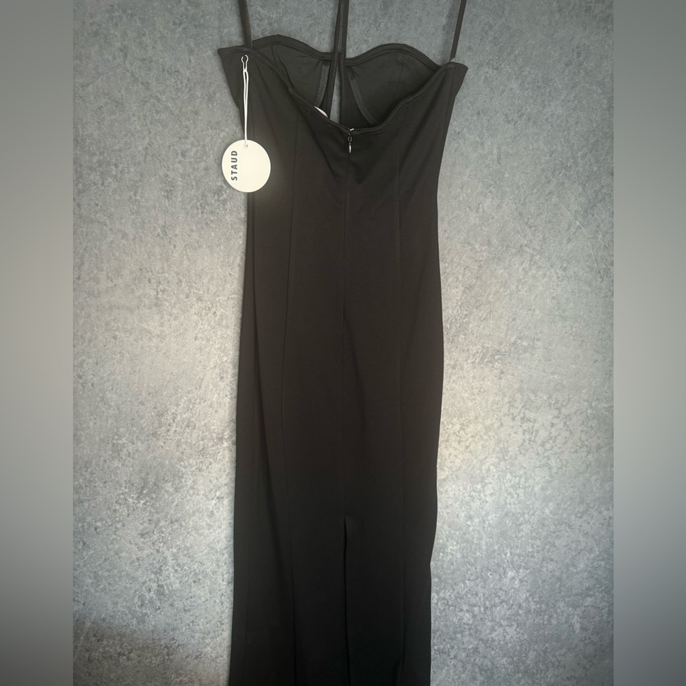 STAUD Black Halter Maxi Dress with Front Keyhole - Picture 9 of 14